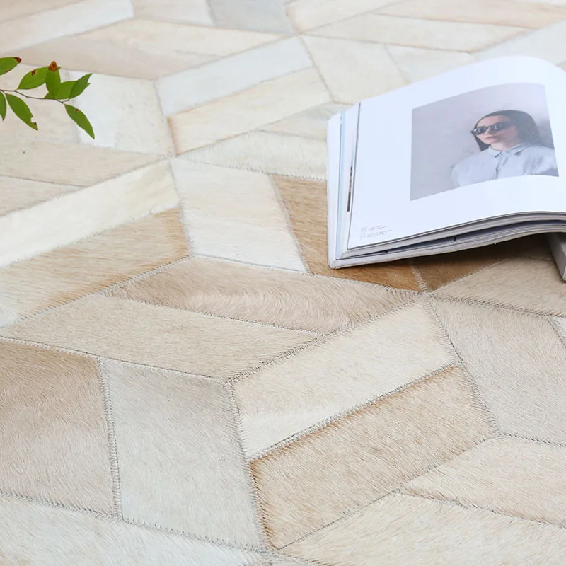 Роскошный кожаный ковер в современном стиле из воловьей кожи | Дом и сад