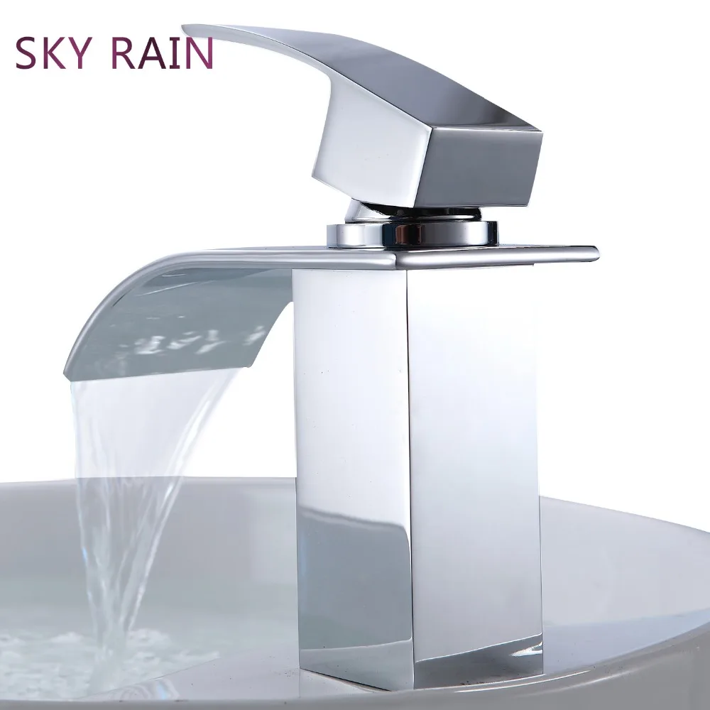 Смеситель для кухонной мойки SKY RAIN латунный кран Водопад хромированный