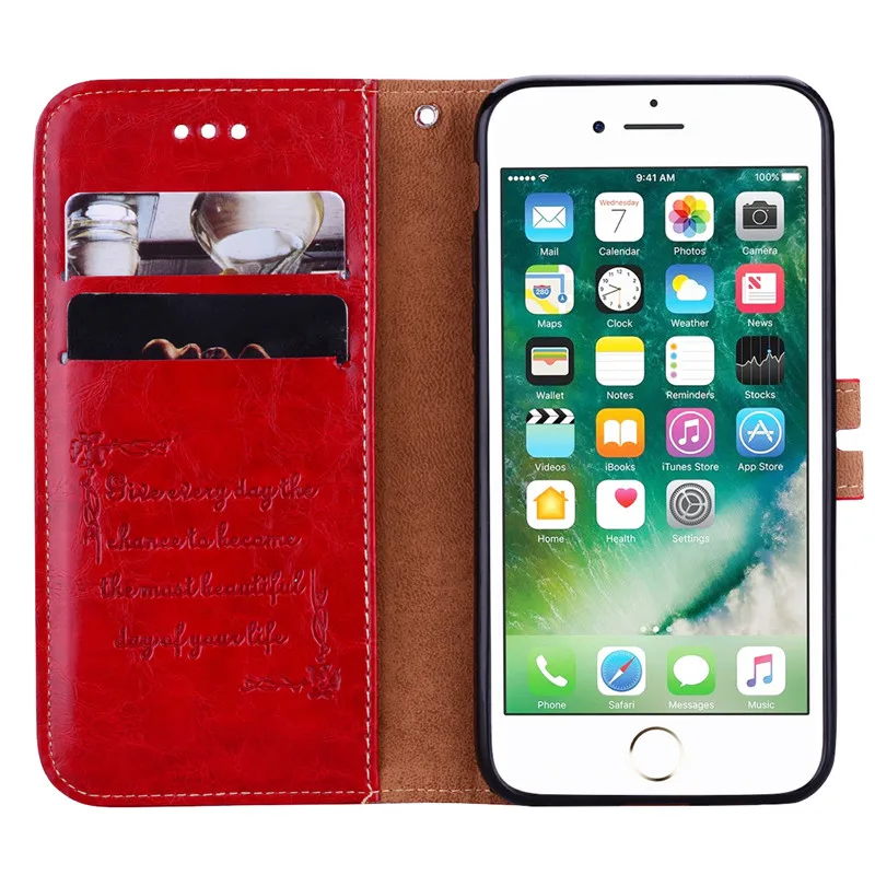 Роскошный кожаный чехол-бумажник с Откидывающейся Крышкой для iPhone 5 женских 6 S 6Plus