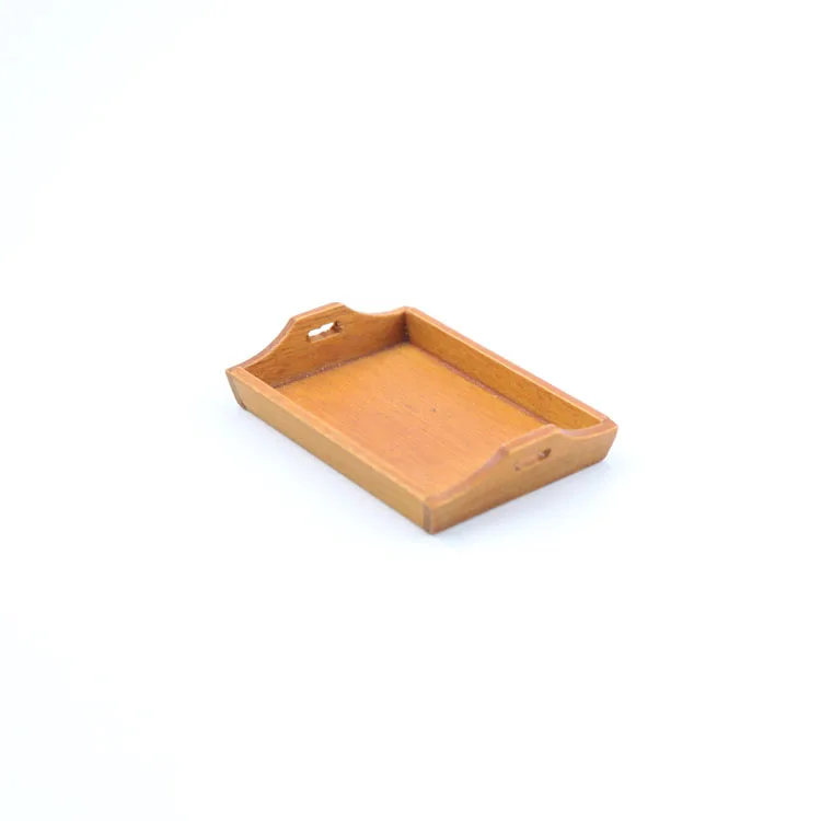 G07-X004 children baby gift Toy 1:12 Dollhouse mini Furniture Miniature rement Doll accessories wooden tray D201 1pcs | Игрушки и хобби