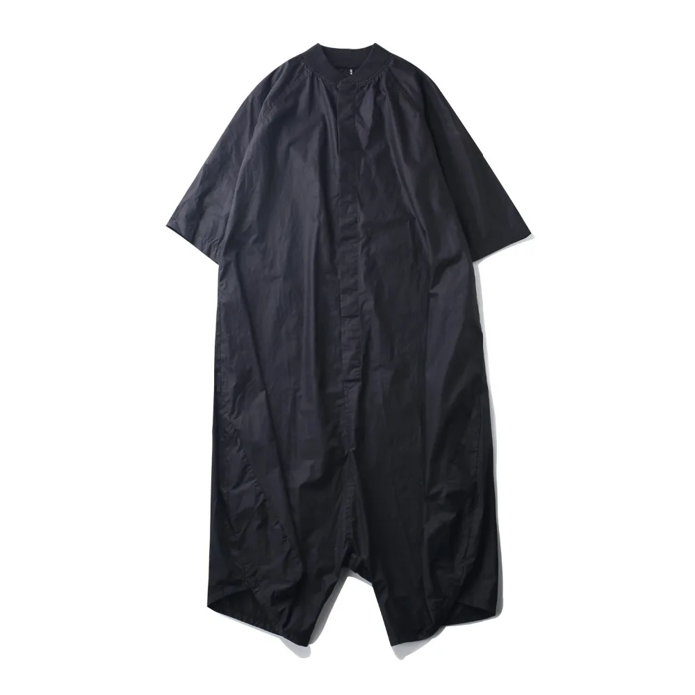 Cakucool Dark Black Women Cross Jumpsuits Loose Large Size Casual Rompers Gothic | Женская одежда