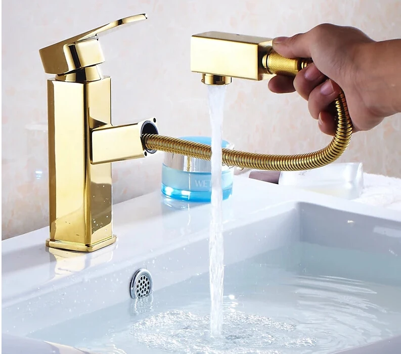 Смеситель для раковины из хромированного латунного материала однорычажный