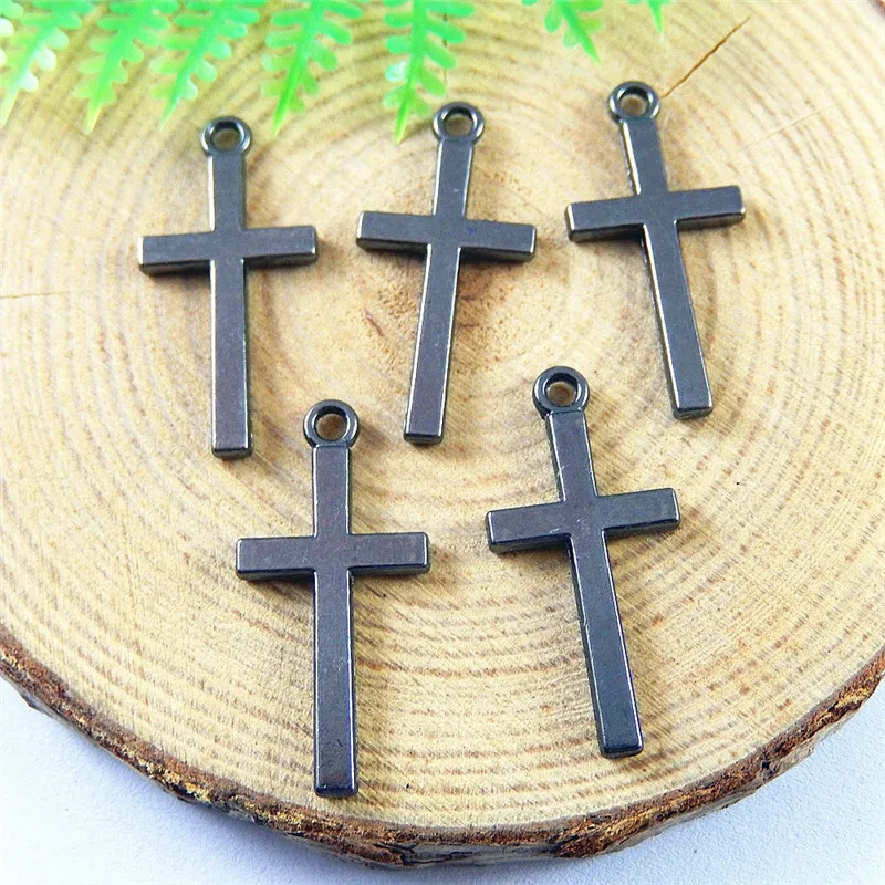 GraceAngie 20PCS Gun Black Religion Crosses Jewelry Making Charm Alloy Handmade Finding Pendant Accessory Bracelet Simple Design | Украшения