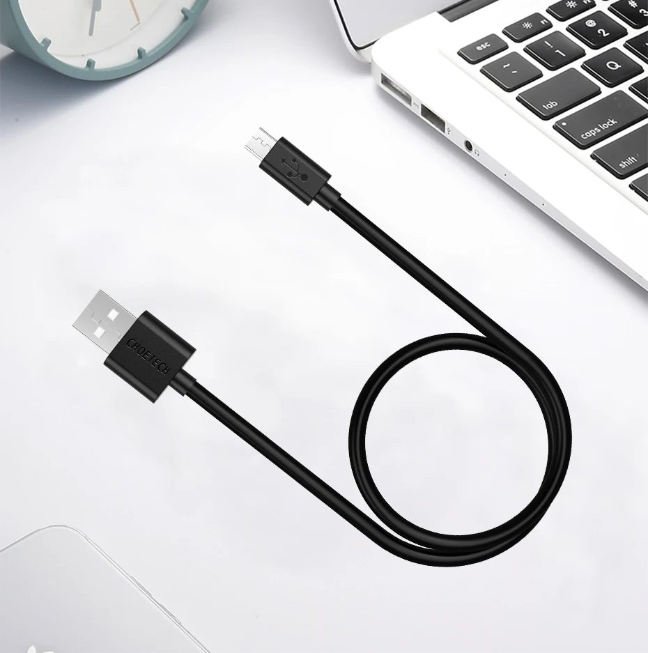 CHOETECH Micro USB кабель 2.4A Мужской к Micro B Мужской быстрой зарядки данных для samsung Xiaomi mi9 Android зарядный кабель для телефона