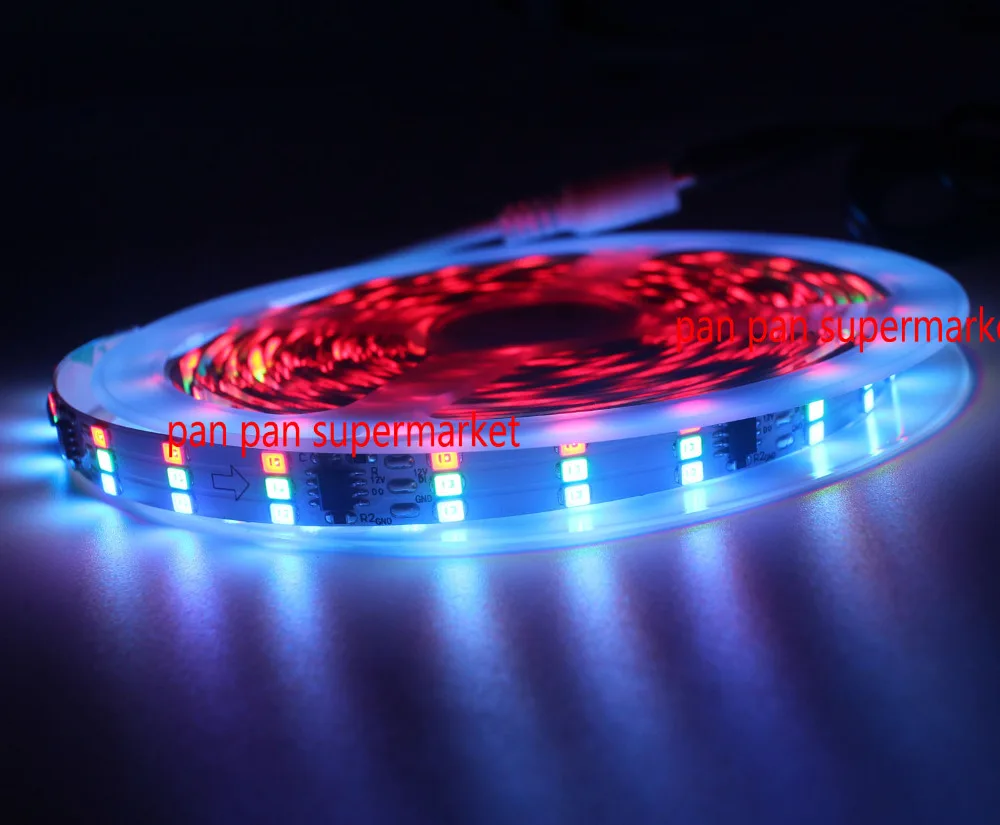 2835 RGB 180LED/M трехрядная Светодиодная лента 1903 IC Dream Color 12 V не водонепроницаемая 256