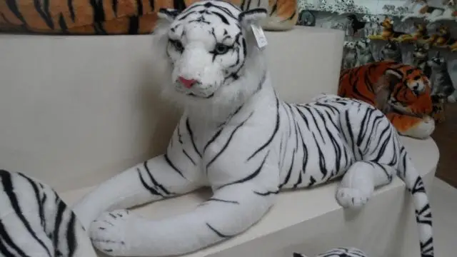 

stuffed animal 60 cm plush lying tiger toy white tiger doll great gift w496