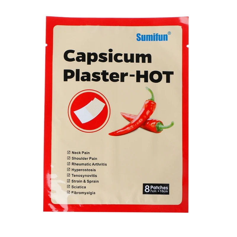 8 пластырей Перцовый пластырь Горячая боль в шее и плечах для здоровья
