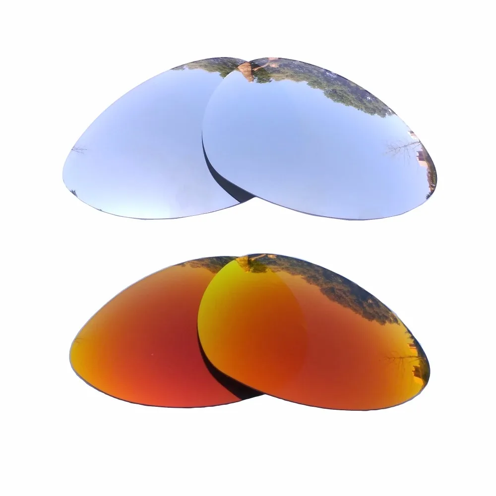 Серебристые зеркальные и оранжевые красные поляризованные Сменные линзы для