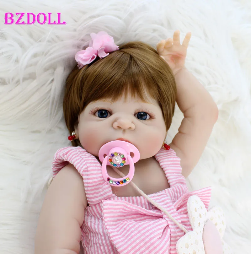 BZDOLL 22 &quotвсего тела силиконовые для новорожденных и малышей маленьких девочек