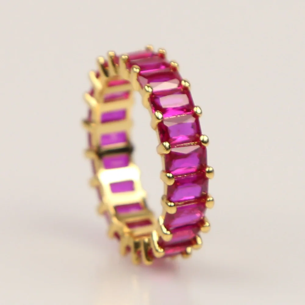 Обручальное кольцо с фианитом 5 цветов 2019|Кольца| |