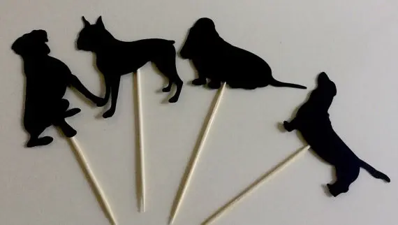 Пользовательские собаки Lover breed terrier pooch labrador beagle Cupcake Toppers Свадебные Домашние