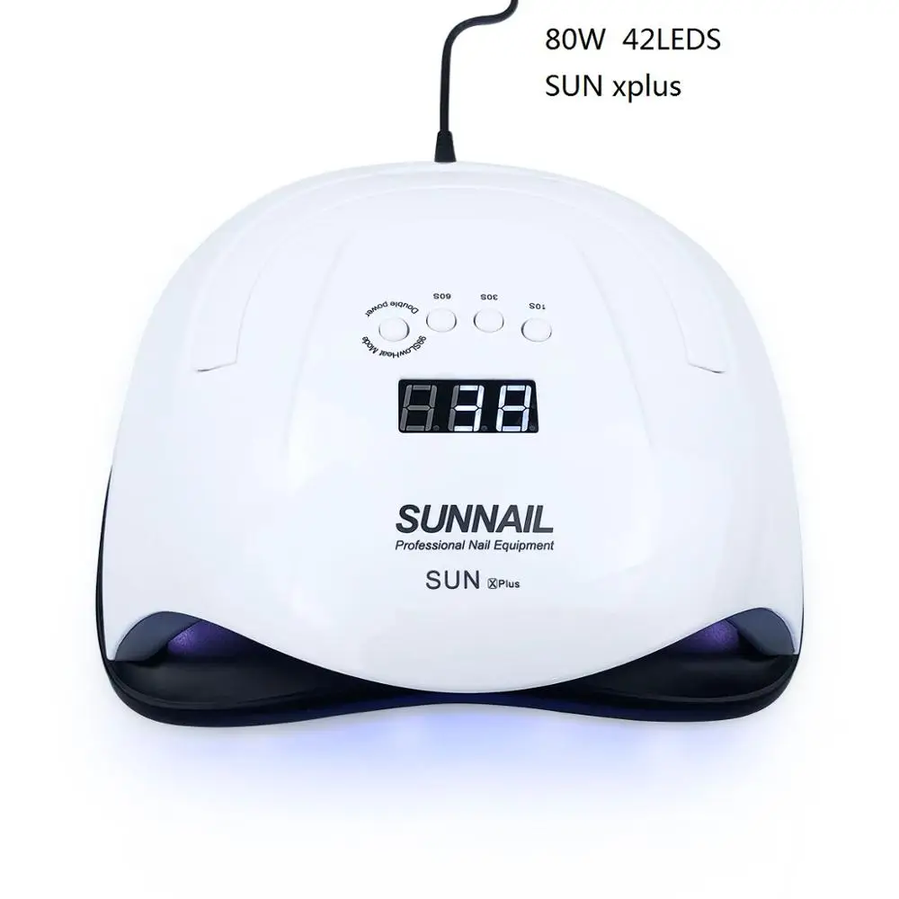 SUNX Plus Высокая мощность 80 Вт/72 Вт/54 Вт SUN5 PRO УФ лампа SUNX светодиодный светильник для ногтей сушилка для всех гелей лак для ногтей светильник для солнца с инфракрасным зондированием - Цвет: SUNX Plus