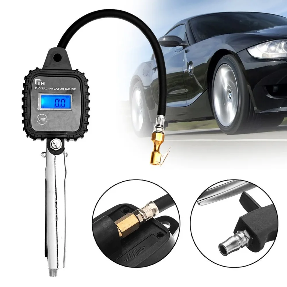 5 100 PSI ЖК цифровой автомобильный насос для шин с дисплеем манометр шлангом