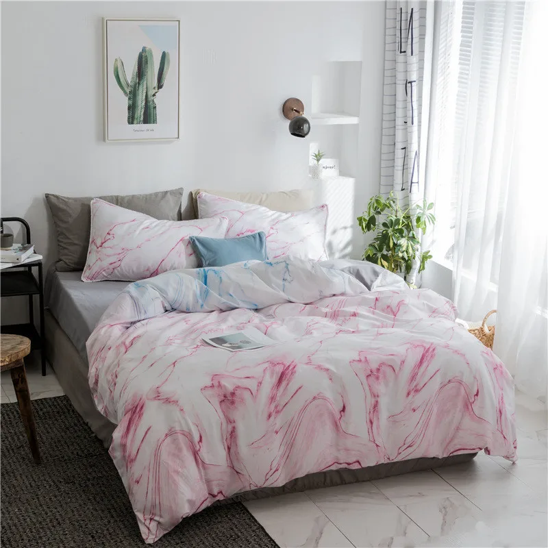 

2018 New 100% Cotton Bedding Set 3/4pcs Concise Style Include Duvet Cover Sheet Pillowcase 1.2m/1.5m/1.8m/2m Home Textile