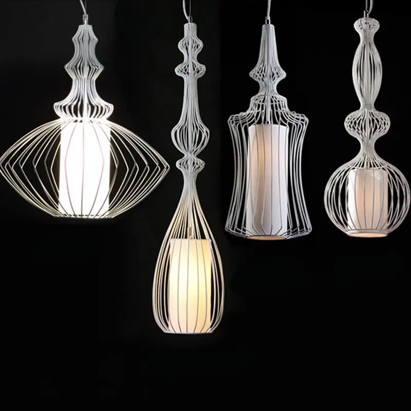 Черный/белый 4 шт./компл. металлический Лофт современные подвесные светильники