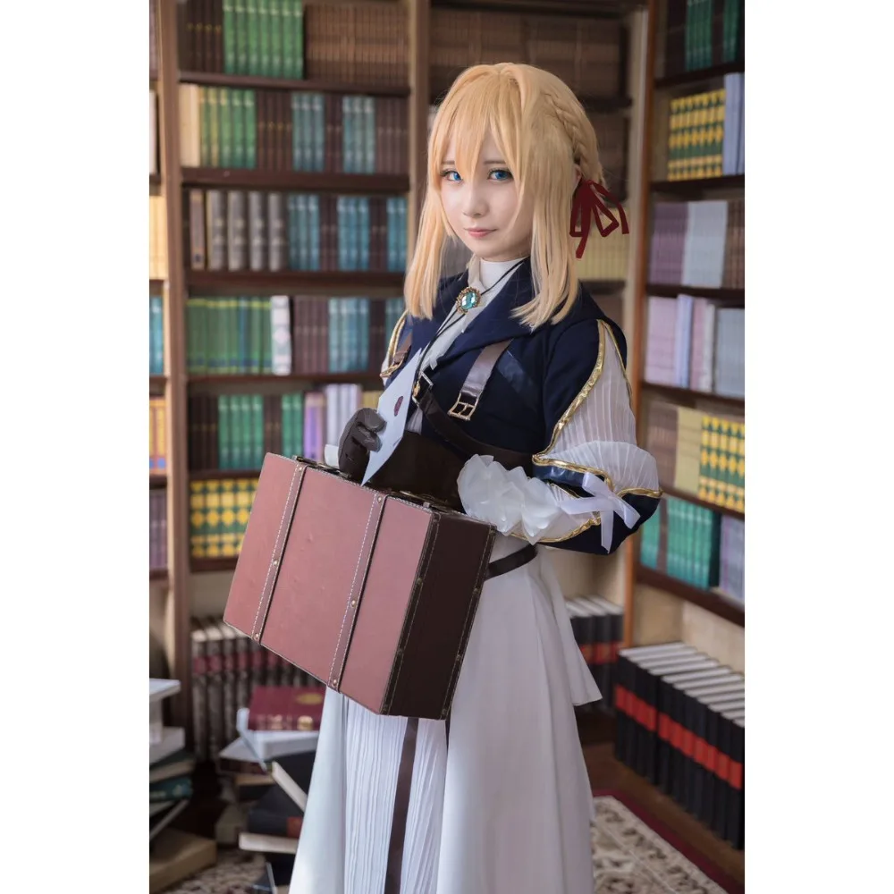 Новинка 2018 фиолетовый костюм для косплея Evergarden аниме косплей пальто платье