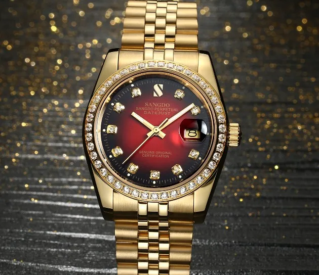 Мужские автоматические часы SANGDO механические с покрытием 18KY 37 мм|watch automatic|watch