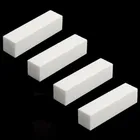 4 шт.лот, шлифовальная губка Rosalind, буферный блок для УФ-гель-лака для ногтей, белые бафы для ногтей для самостоятельного маникюра, педикюра