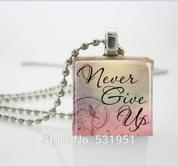 Модное женское ожерелье 2014 модные ювелирные изделия с надписью Never Give Up винтажный