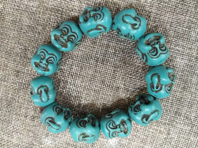 Антиквариат разное бирюза скульптура смех нитка цитрон украшения браслеты