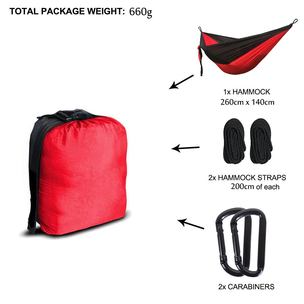 210T нейлоновый парашютный гамак светильник портативный уличный для кемпинга с