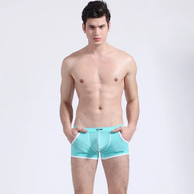 Новое поступление мужские трусы боксеры нижнее белье с карманом привлекательное