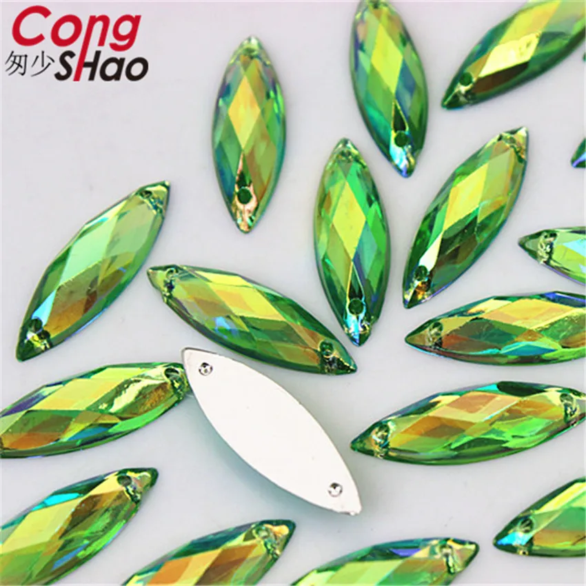 Цветные камни и кристаллы Cong Shao ZZ634 с плоской задней стороной 50 шт. 8*25 мм AB акриловые стразы шитье свадебное