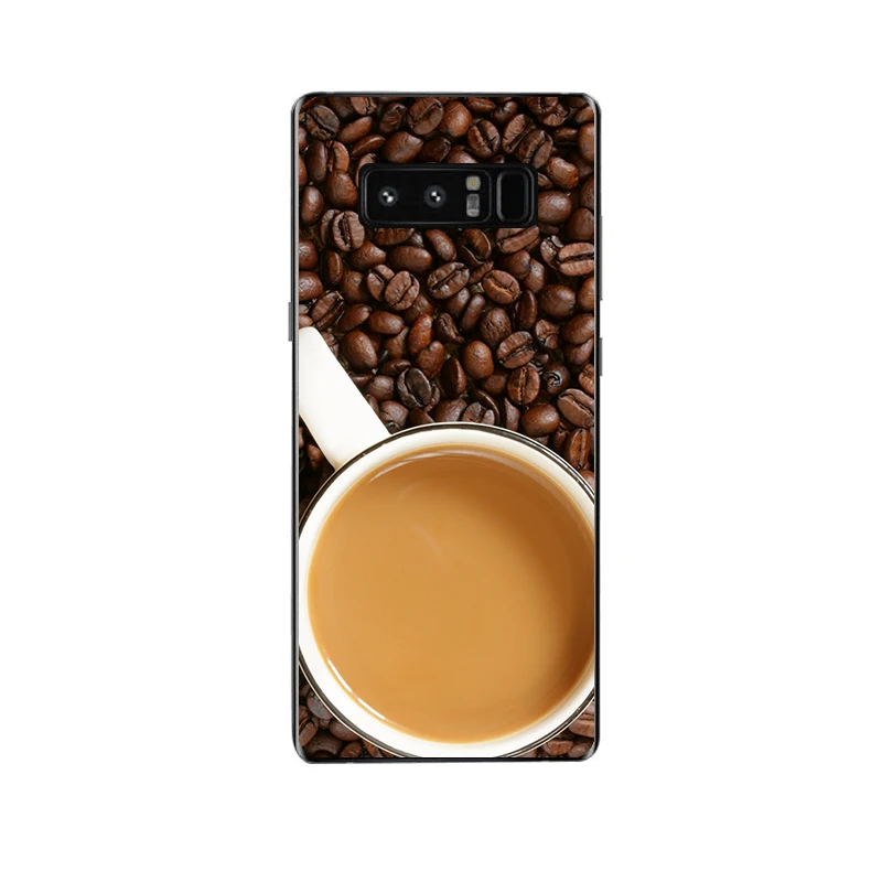 BAUQEE Coffee Soft PC+TPU Clear Phone For Samsung Note 8 Case Fundas Coque Cover iPhone 7 7Plus 6 6S SAMSUNG GALAXY |