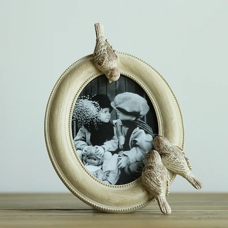 The European and American country creative bird 6 inch table retro photo frame Home Furnishing decoration | Дом и сад