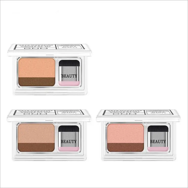 Beleshini двухцветные тени для век палитра макияжа Палитра с блестками водостойкие