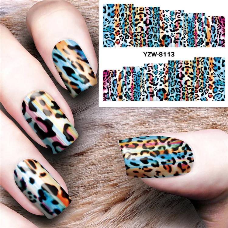 1 листов Горячая ногтей Стикеры Цепочки и ожерелья Leopard Jewelry Красота переноса воды