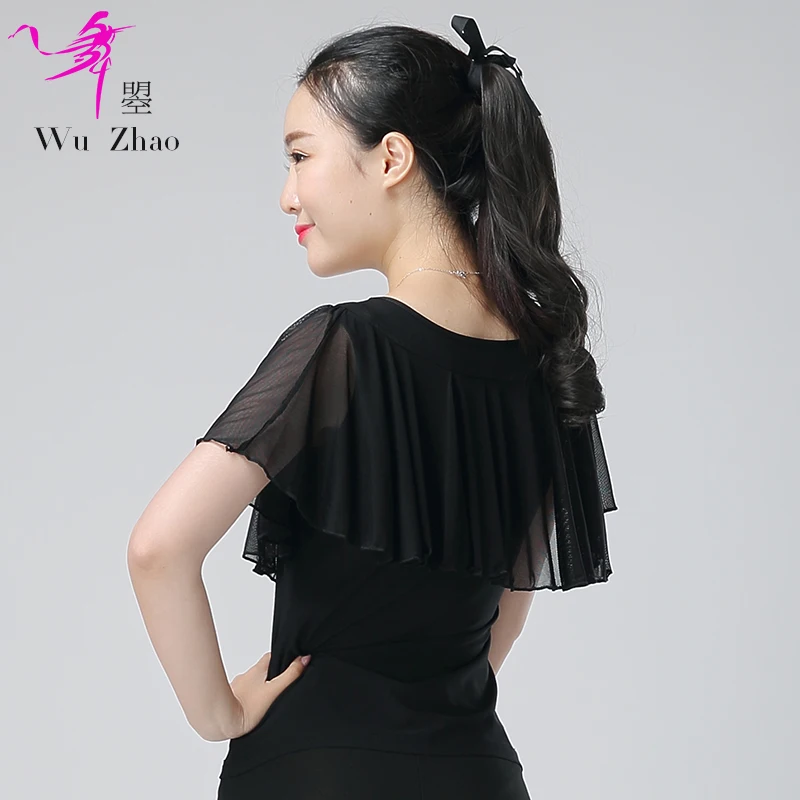 Новая блузка для латинских танцев девочек Румба Самба танцы одежда взрослых