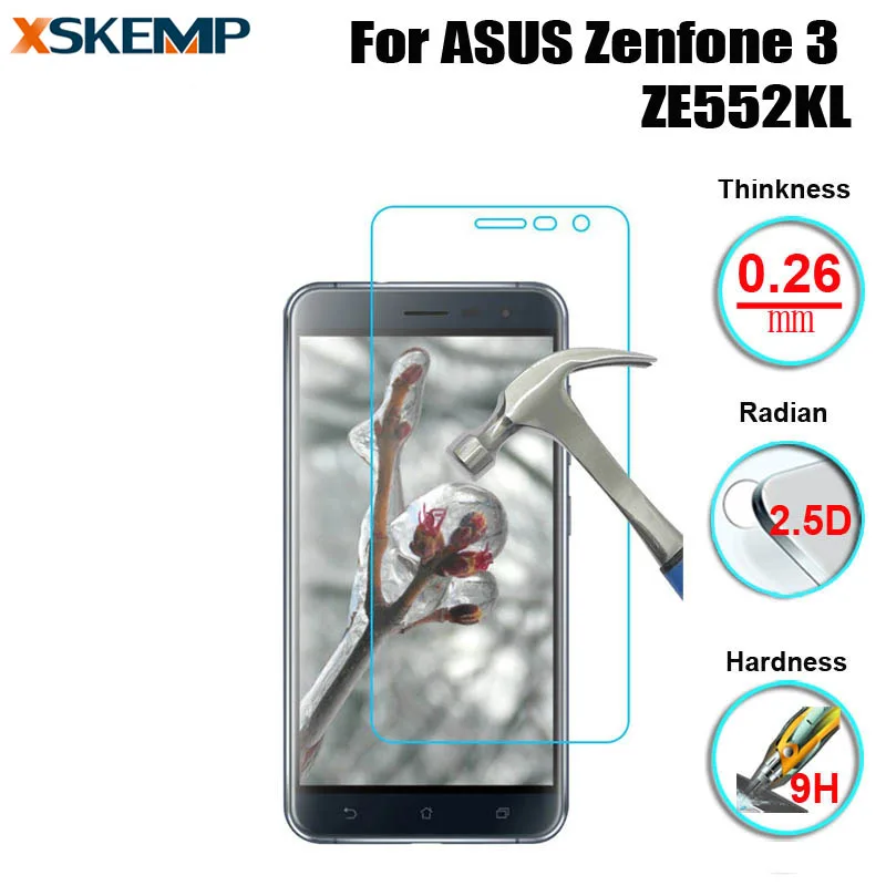 Ультратонкое закаленное стекло без отпечатков пальцев для ASUS Zenfone 3 ZE552KL