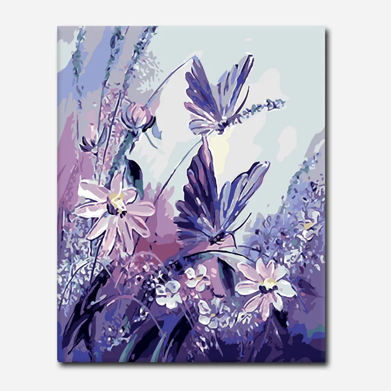 Картины маслом &quotсделай сам&quot по номерам с акриловыми красками Бабочка любит