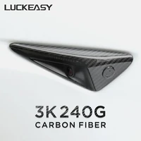 luckeasy carbon fiber camera cover for tesla model 3 model y model s model x 2016 2020 turn signal indicator cover autopilot