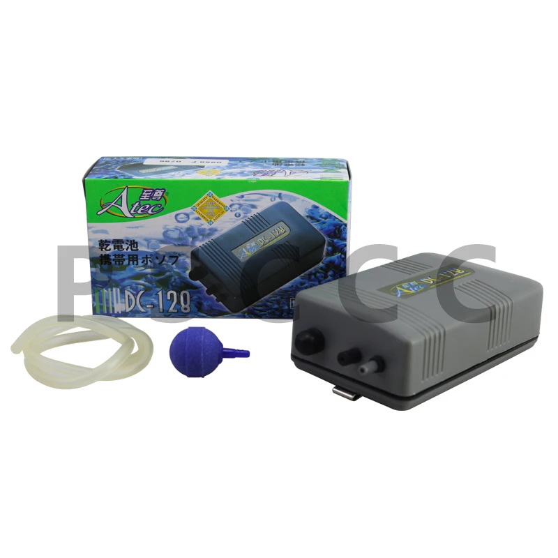 ATMAN DC 128 DC128 Ультра тихий воздушный насос для аквариума, одна розетка, кислород, воздушный насос, аэратор для сухих батарей