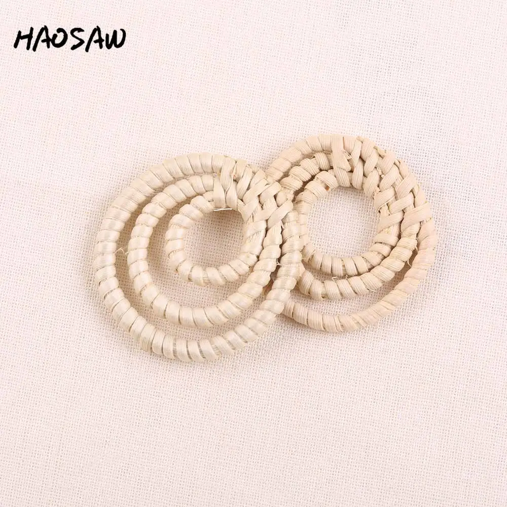 hollow HAOSAW выберите 6 шт./лот ювелирные изделия ручной работы из натурального ротанга/форма для изготовления аксессуаров DIY/ювелирных изделий/компонентов/ручной работы - Цвет: hollow