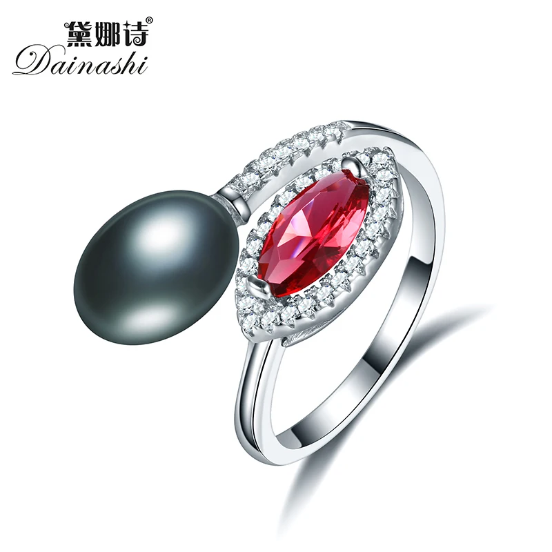 trendy 8-9mm water drop natural pearl rings for women gift and high luster AAAA freshwater adjustable ring cpr039 | Украшения и