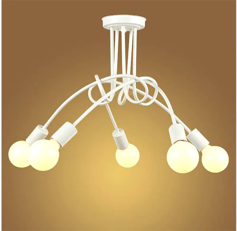 Приблизительная черная белая красная потолочная лампа E27 винтажная Подвесная