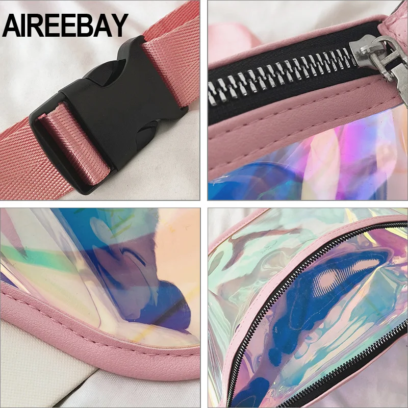 AIREEBAY голографическая забавная сумка модная поясная на бедро для девочек новый