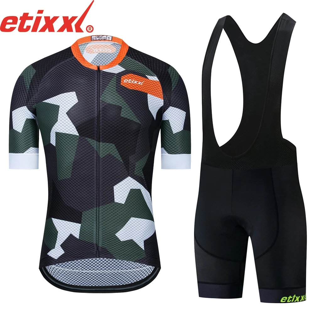 

2022 TEAM ETIXXL Black Cycling Clothing Bike jersey Ropa Quick Dry Mens Bicycle summer Cycling Jerseys gel pad bike shorts