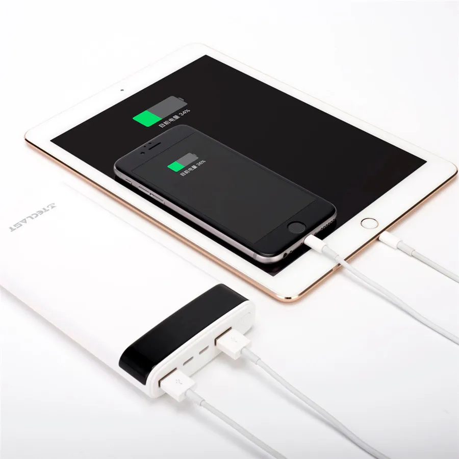 Teclast 20000 мАч power Bank двойной USB выход 8Pin и Micro вход мобильный внешняя батарея для