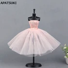 Розовое балетное платье для куклы Барби, цельное вечернее платье, Одежда для кукол Барби, аксессуары для кукольного домика 16 BJD