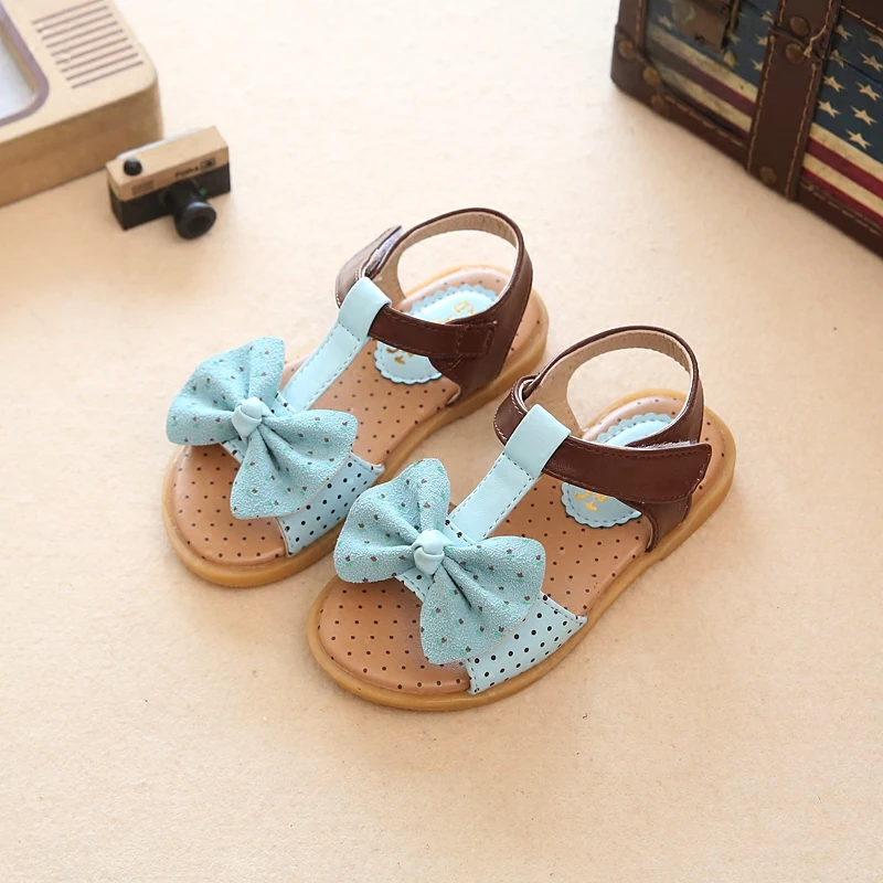 2018 Sapatos Menina/сандалии принцессы для девочек детская пляжная обувь в горошек