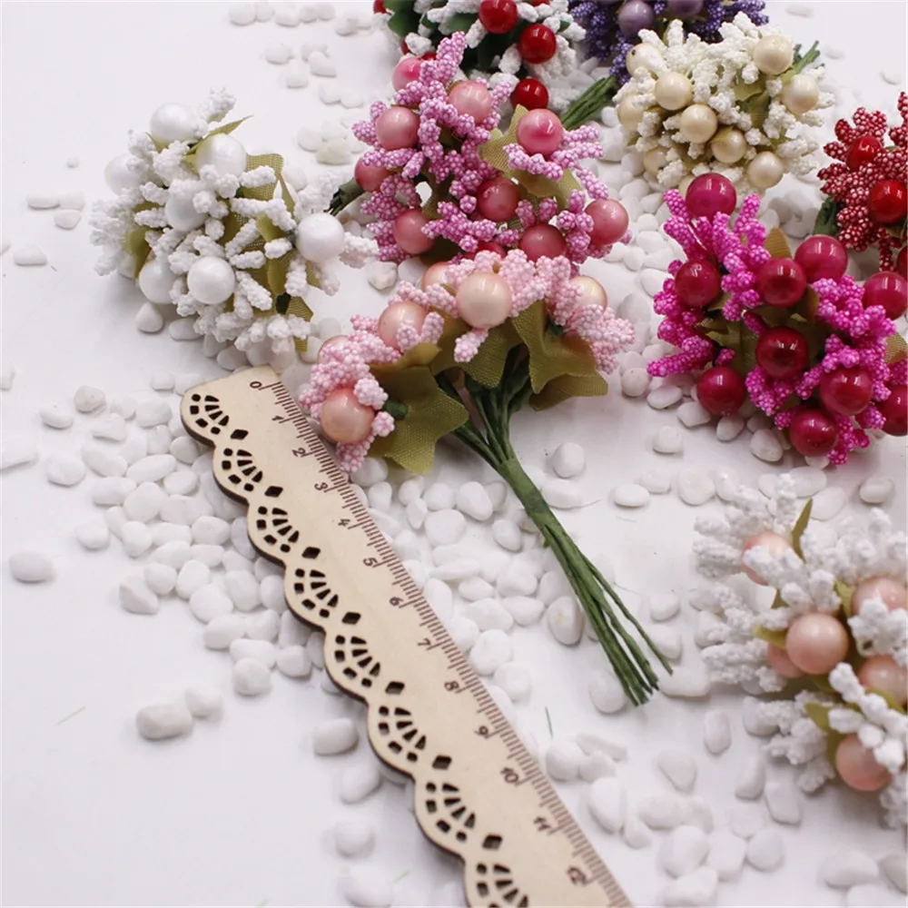 10 шт./лот искусственные цветы ручной работы из вспененного шелка венок для