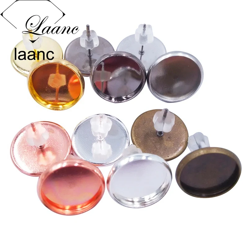 500 шт серебро/металл черный/античная бронза/родий/розовое золото Безель пустой