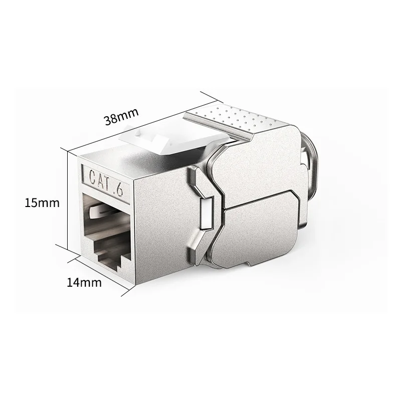 AUCAS 4 шт. 24 цинковый сплав FTP RJ45 Cat6 Keystone модуль Ethernet экран cat6 Jack соединитель rj45