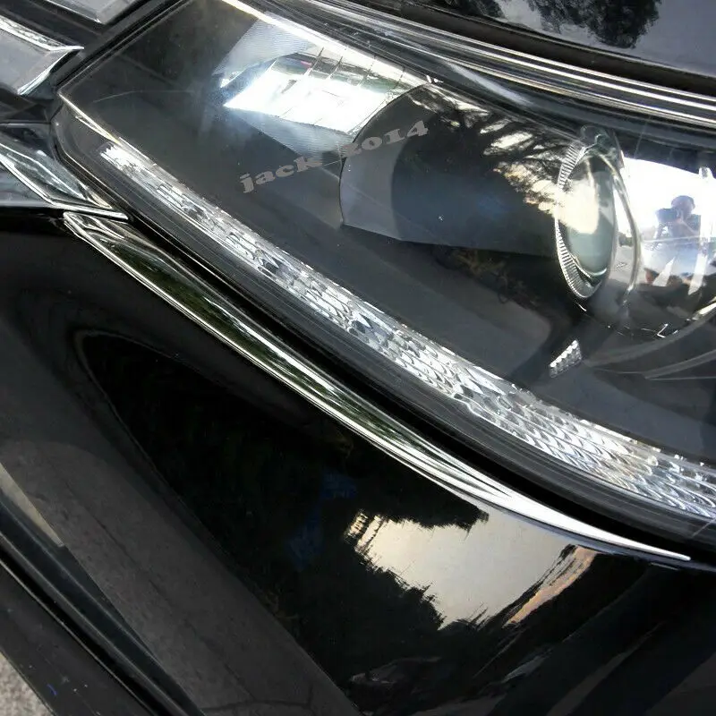 Steel Front Headlight Lamp Cover Trim Bezel Eyebrow Strip for Honda Accord 2014-2015 | Автомобили и мотоциклы