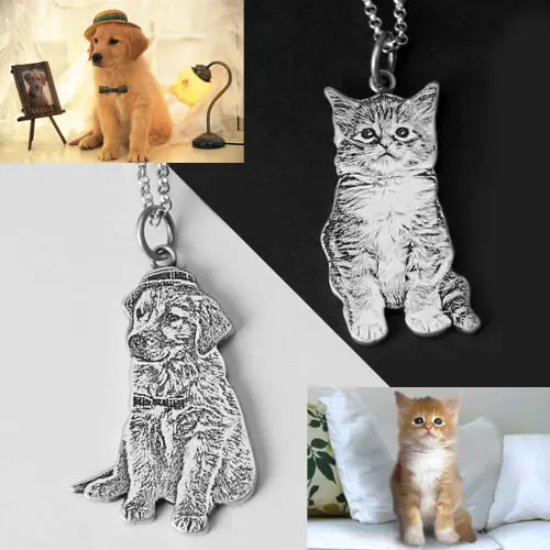 Пользовательский персонализированные Pet/Cat/Dog ожерелье с фото Подвески из нержавеющей стали выгравировать имя ожерелье Женщины Мужчины ювелирные изделия подарок
