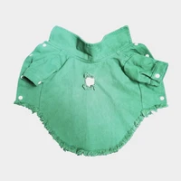 pets prodcuts dogs clothes fashion apparel green color jean cloth dogs and cats shirts